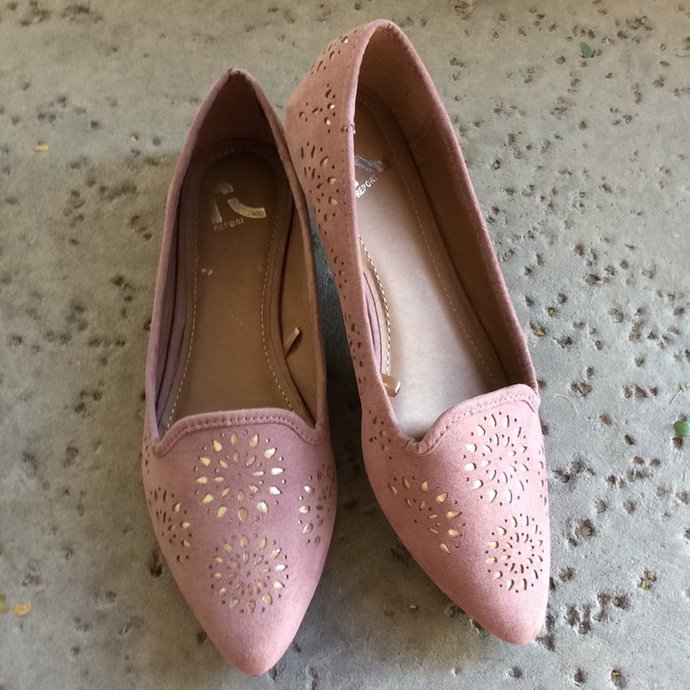 Pink and Gold Flats